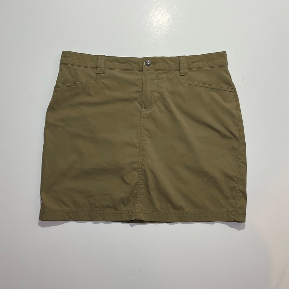 Eddie Bauer Travex Khaki Nylon Skort, Active Outdoor Hiking, Size 8